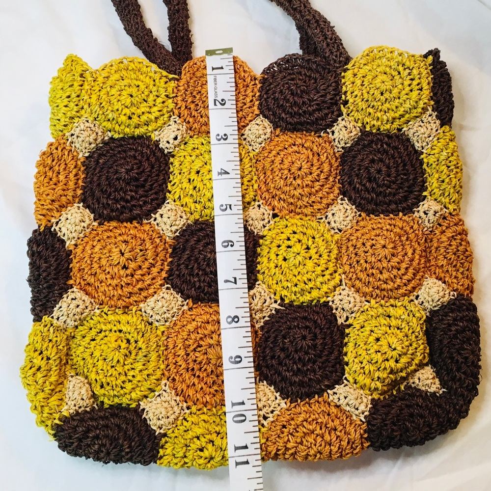 Hand Crocheted Raffia Bag - Picture 10 of 11
